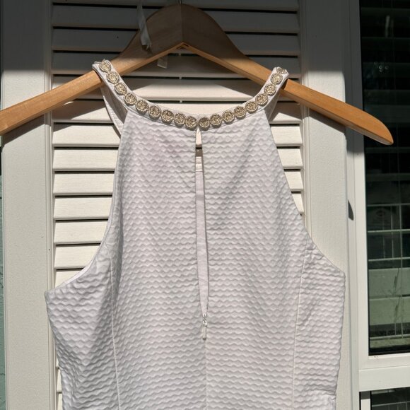 Lilly Pulitzer Parker Palm Shift Dress White Gold - Picture 5 of 7